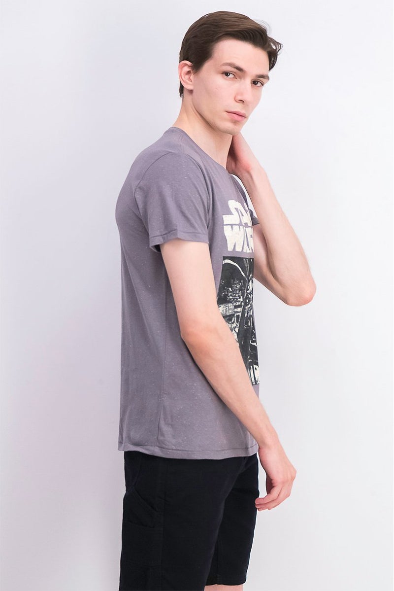 STAR WARS Men Star Wars The Empire Strikes Classic Vader T-shirt, Ash Gray - Image 2